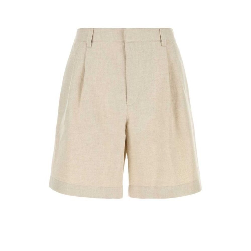 BOTTEGA VENETA Linen Blend Pleated Shorts Men BEIGE O TAN Pants